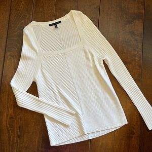 White House Black Market long sleeve, white shirt